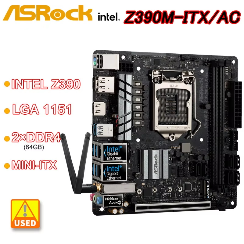 Intel Cpu Core I7 - Asrock Z390M-ITX/AC Mini-ITX Motherboard Intel Z390
