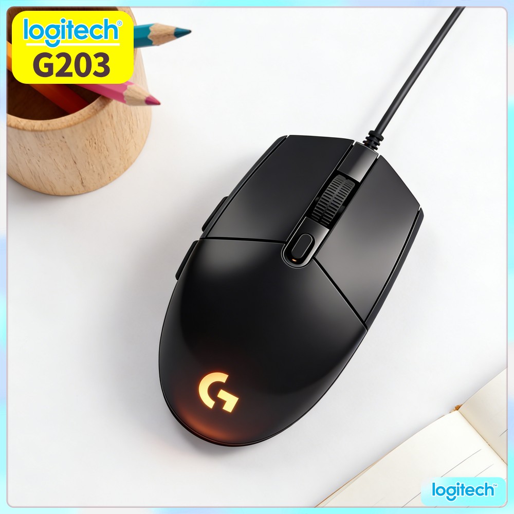 Logitech Mouse G203 - Logitech G203 Wired Gaming Mouse Slip‑Proof