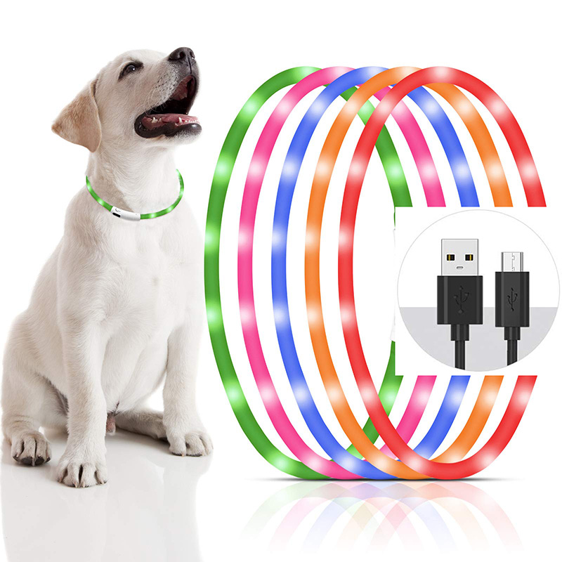 Silicone LED Dog Collar Rechar - Tech Dog Accessories 评论和价格