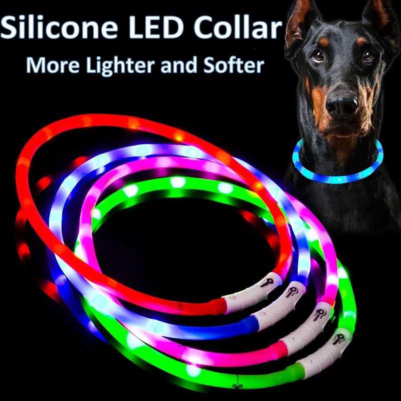 Silicone LED Dog Collar Rechar - Tech Dog Accessories 评论和价格