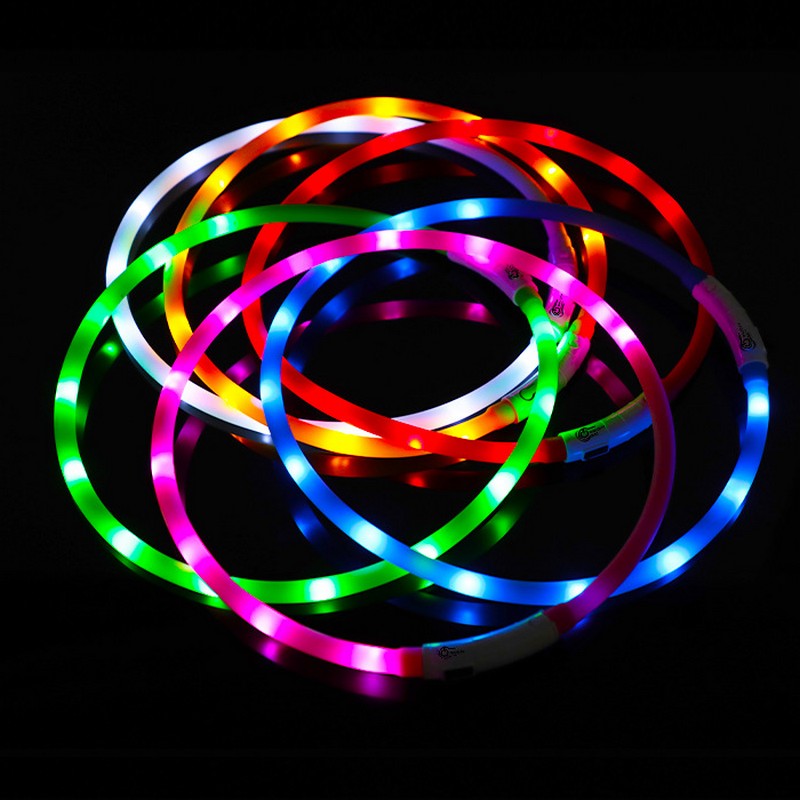 Silicone LED Dog Collar Rechar - Tech Dog Accessories 评论和价格