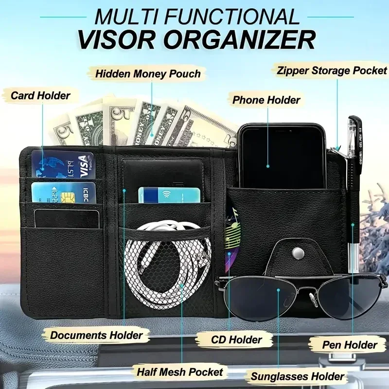 Car Sun Visor Organizer Multi- - Tech Accessories Bag 评论和价格