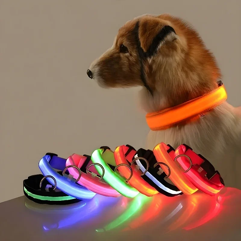 Dog Collar Nylon LED Night Saf - Tech Dog Accessories 评论和价格