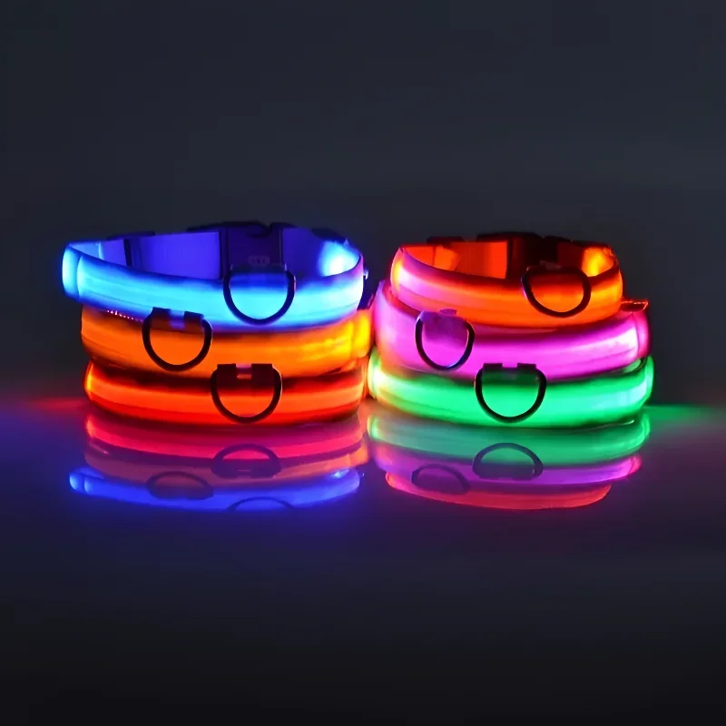 Dog Collar Nylon LED Night Saf - Tech Dog Accessories 评论和价格