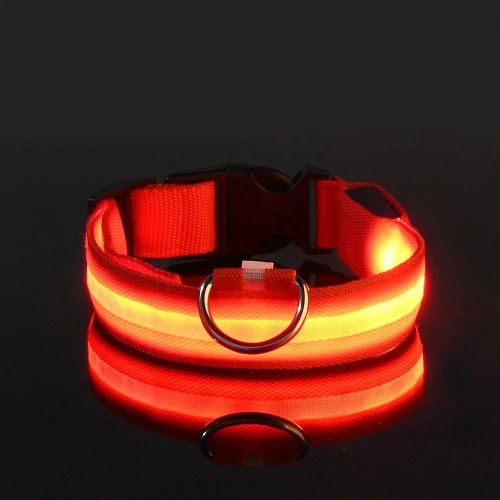 Dog Collar Nylon LED Night Saf - Tech Dog Accessories 评论和价格